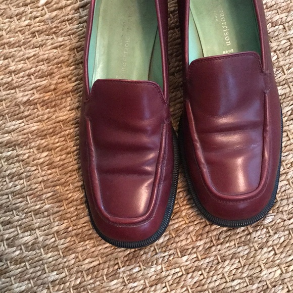 Ruby red leather loafers - Picture 2 of 7